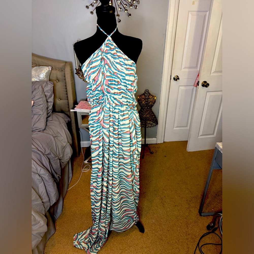 PLT wide leg halter jumpsuit – NWT